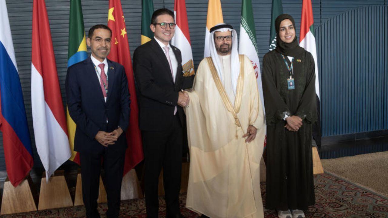Dr Ali Al Nuaimi Meets Brazil's Hugo Motta at BRICS Forum
