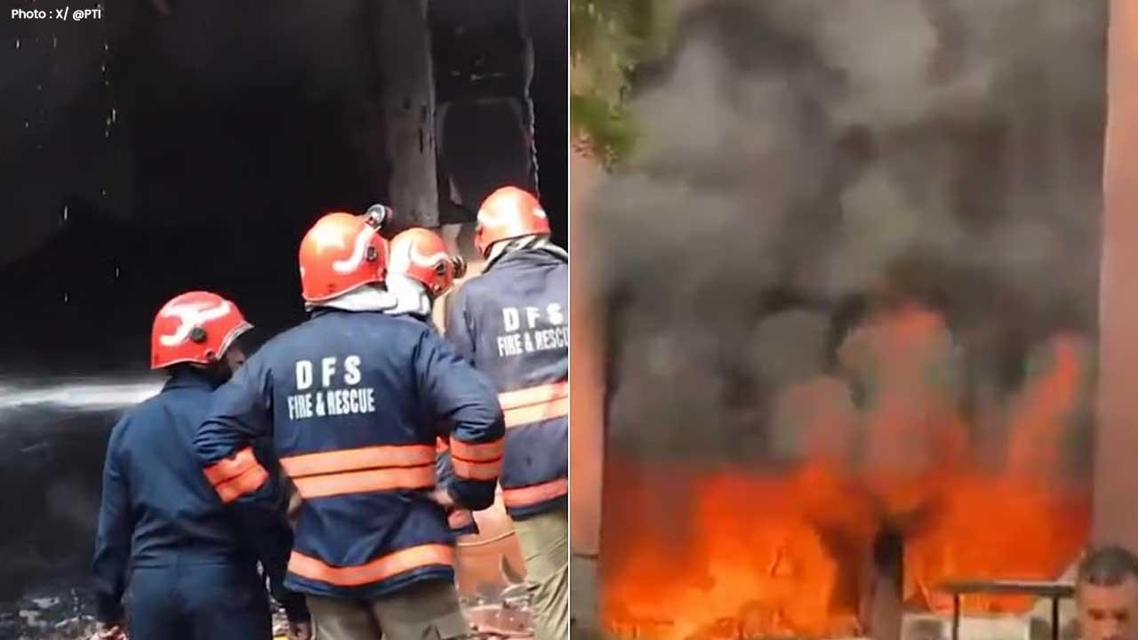 Massive Fire Erupts at MPs’ Brahmaputra Apartments in Delhi