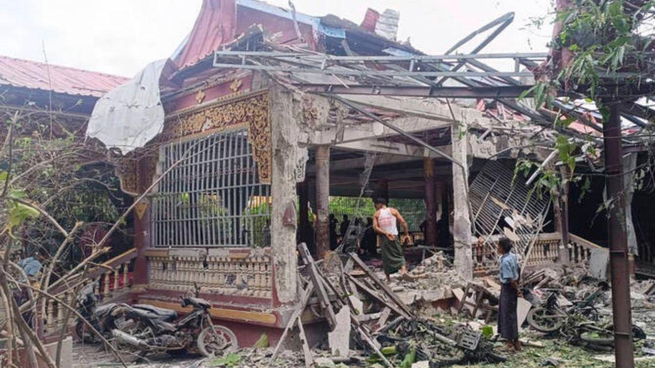 Myanmar Air Strike on Monastery Kills Over 20 Civilians Say Witnesses