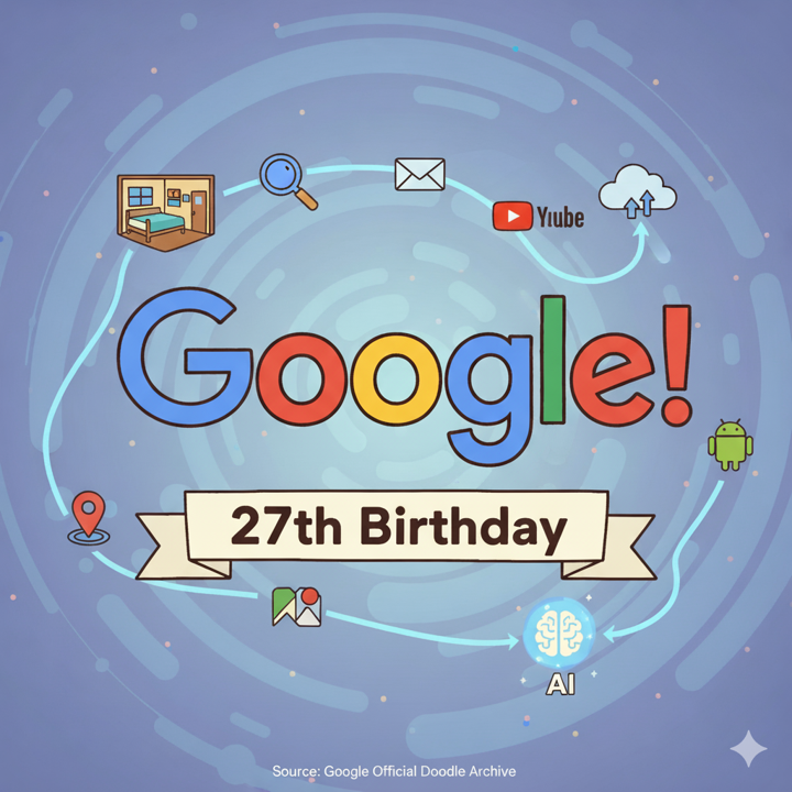 Google Turns 27: Nostalgic Doodle Marks Anniversary & Future in AI