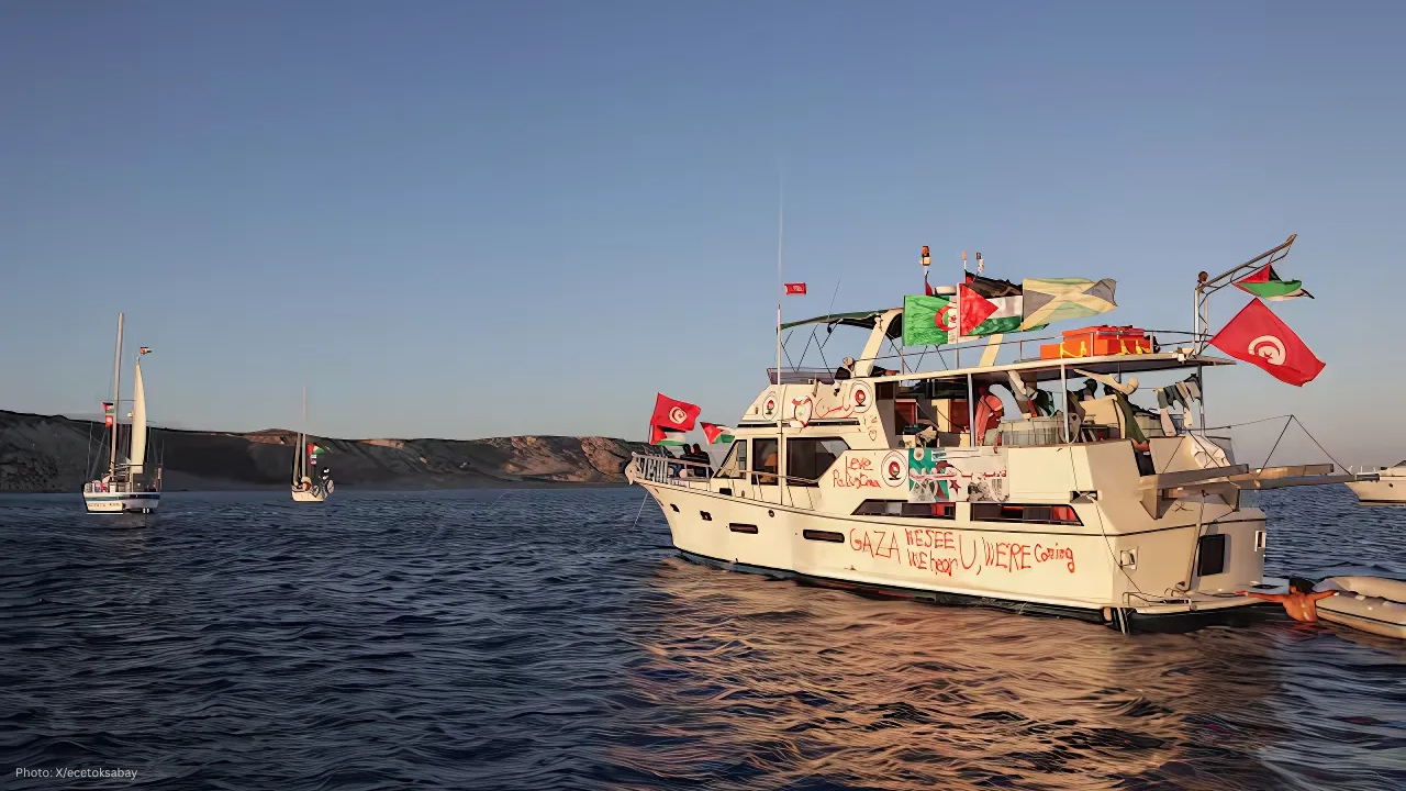 Turkish Drones Track Gaza Aid Flotilla at Sea