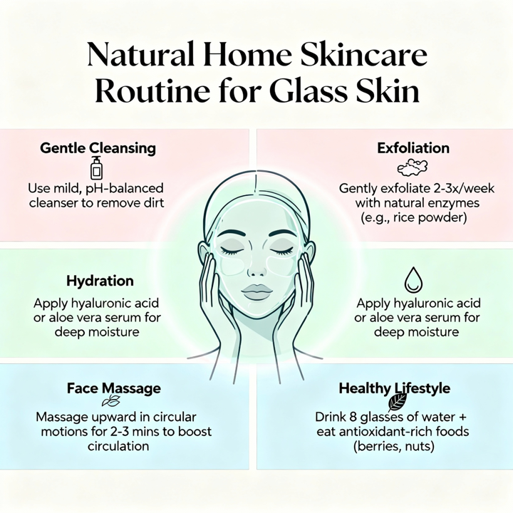 How to Achieve Glass Skin Naturally at Home | DIY Skincare Tips