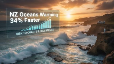 NZ Oceans Warming 34% Faster: Risk to Coasts & Ecosystems