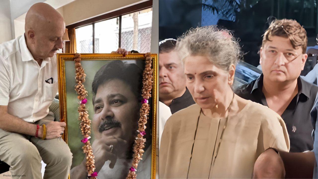 Anupam Kher’s Emotional Visit to Satish Shah’s Widow Madhu Anupam Kher’s Emotional Visit to Satish Shah’s Widow Madhu