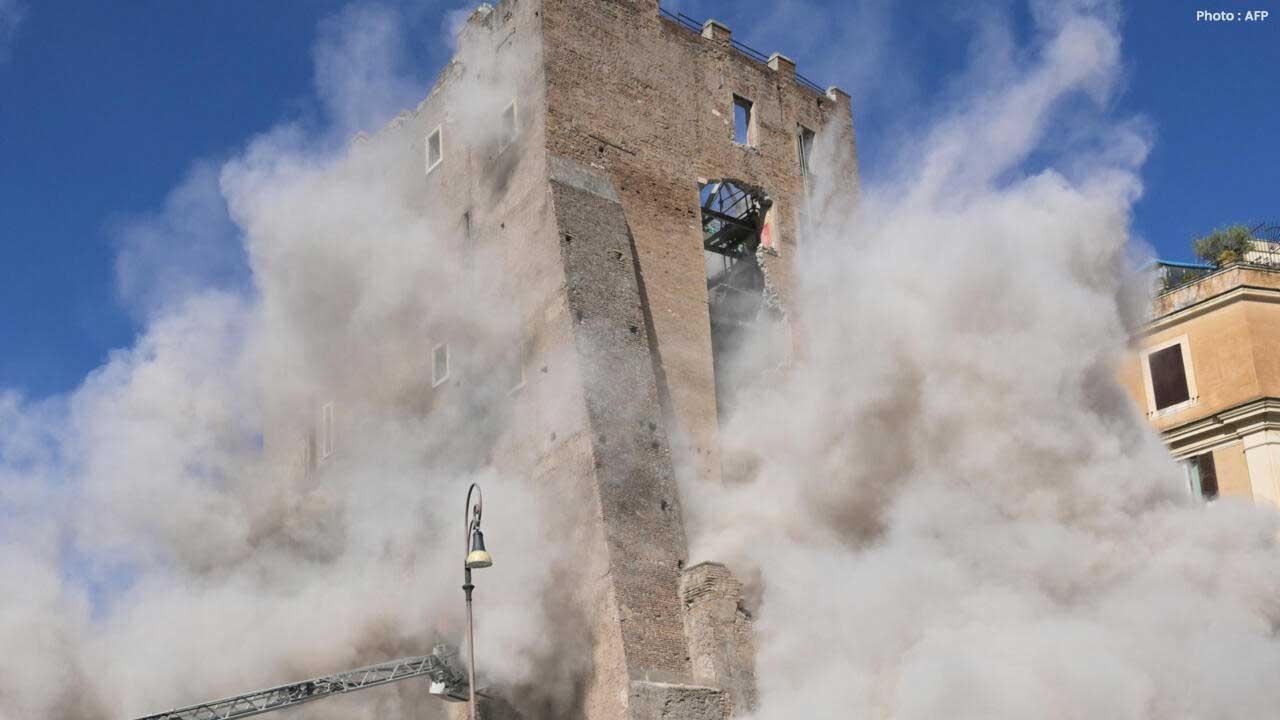Worker Killed as Torre dei Conti Partly Collapses Amid Restoration