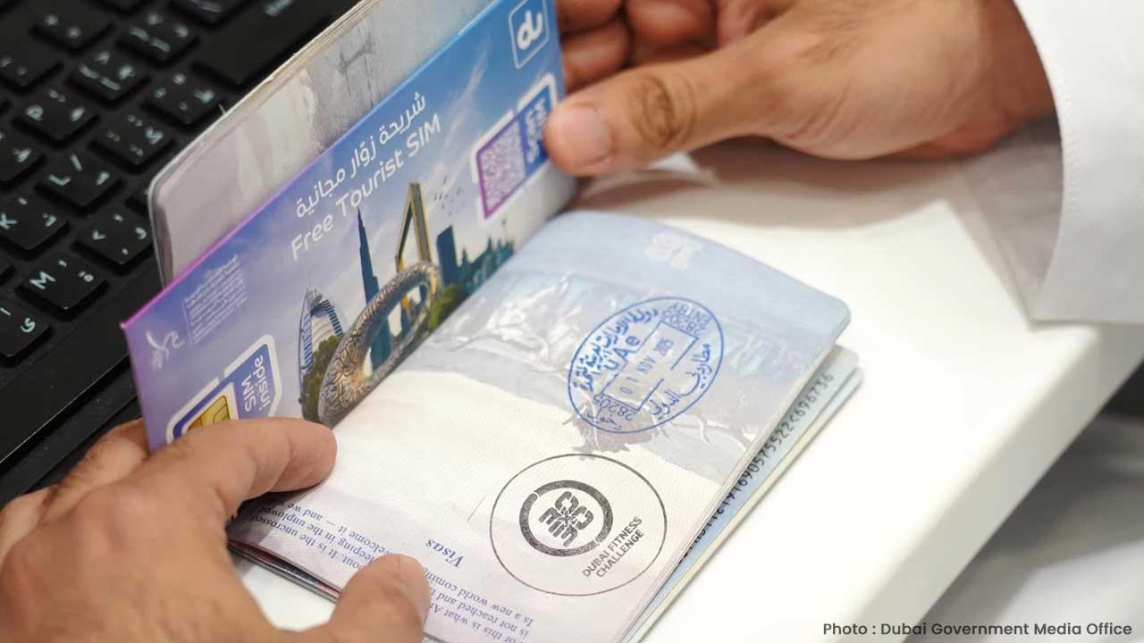 GDRFA Dubai Issues 30×30 Fitness Challenge Stamp to Travellers at Dubai International Airport