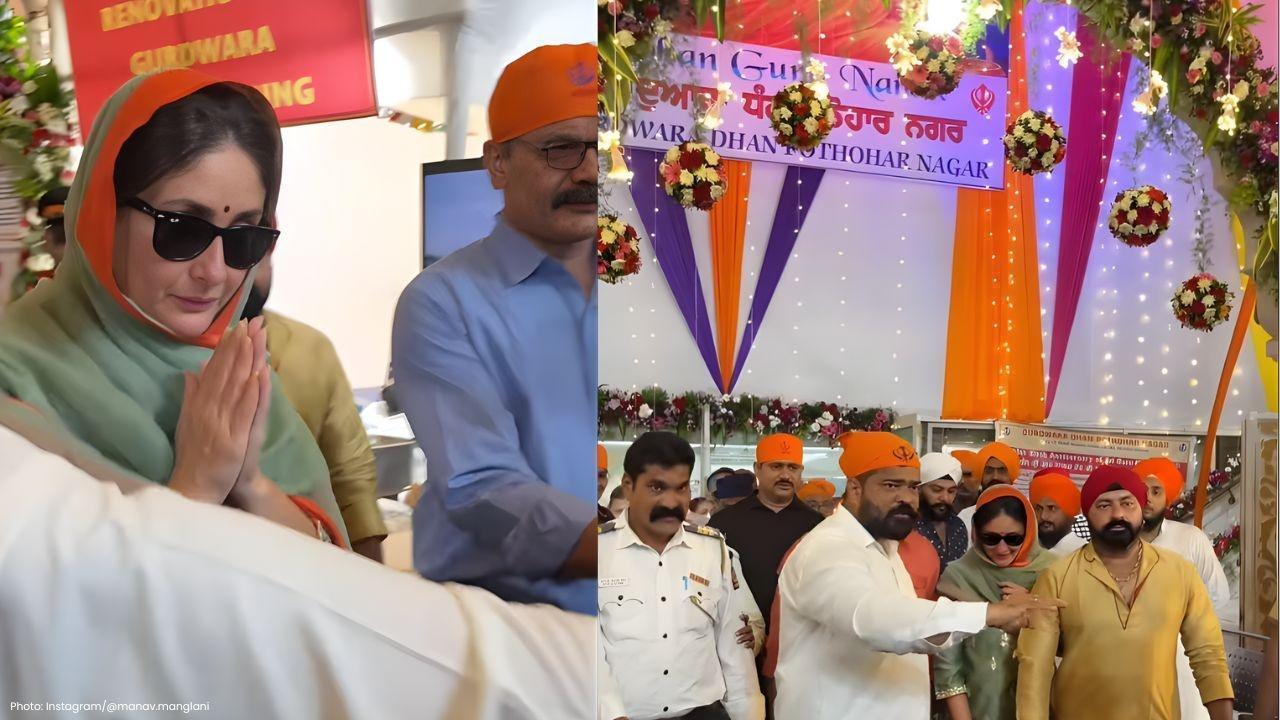 Kareena Kapoor visits Santacruz gurdwara for Guru Nanak Jayanti, later dines in Mumbai
