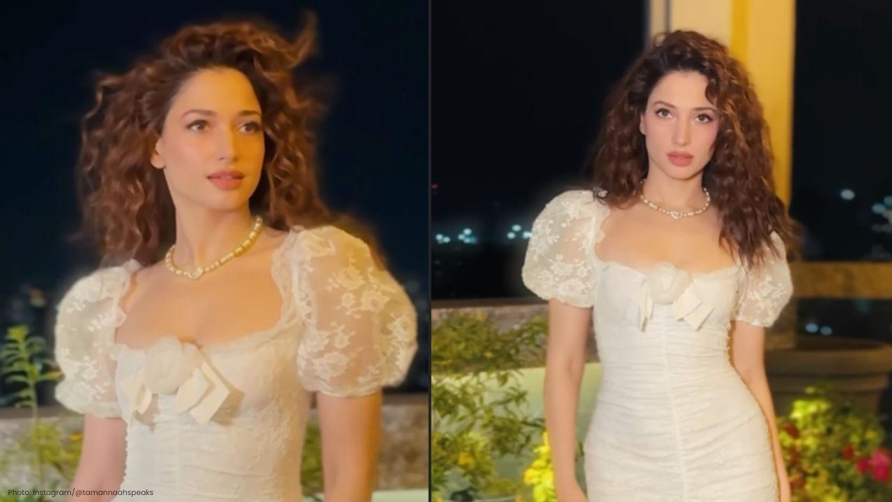 Tamannaah Bhatia Captivates in Vintage White Lace Dress