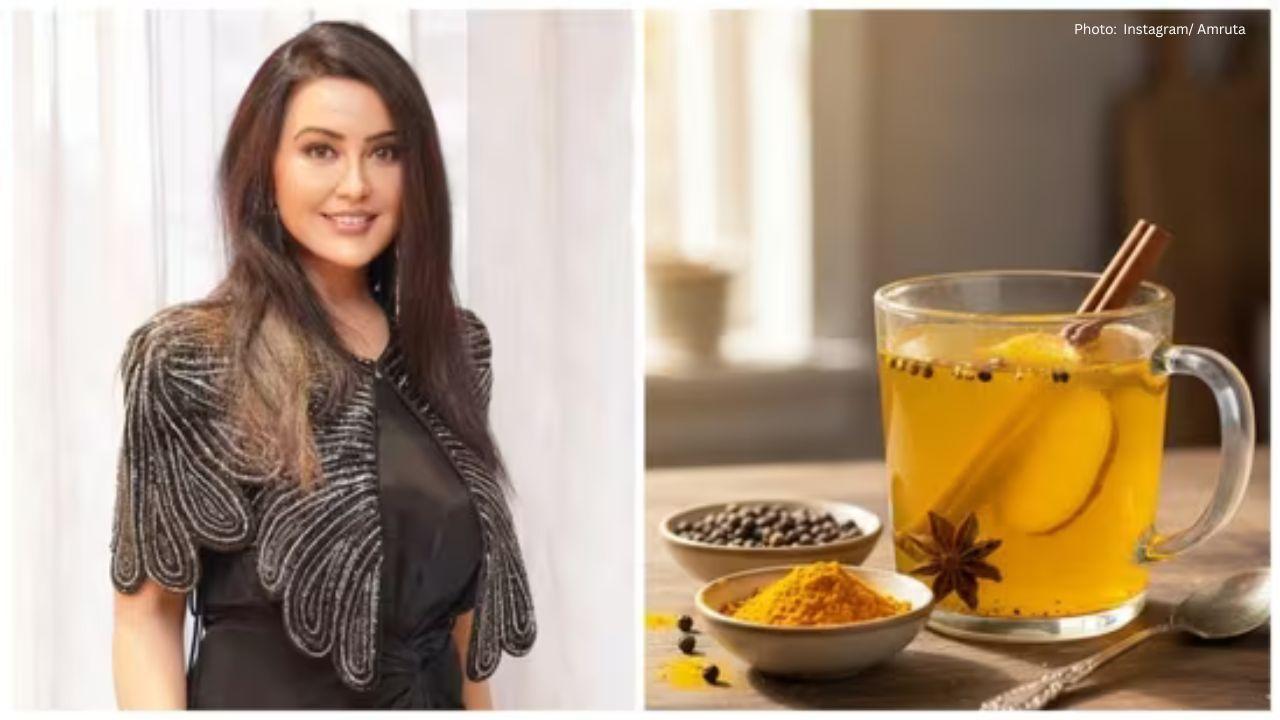 Amruta Fadnavis Kicks Off Her Day with Turmeric and Black Pepper Water: Discover Its Advantages