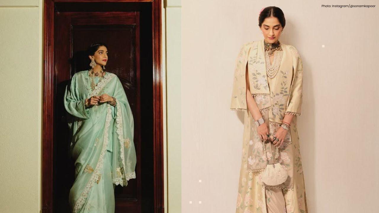 Sonam Kapoor Dazzles in Pastel Ensembles at Dubai Wedding