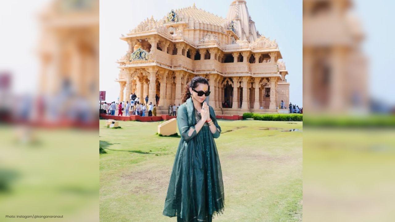 Kangana Ranaut's Pilgrimage to Somnath and Dwarka Temples in Gujarat
