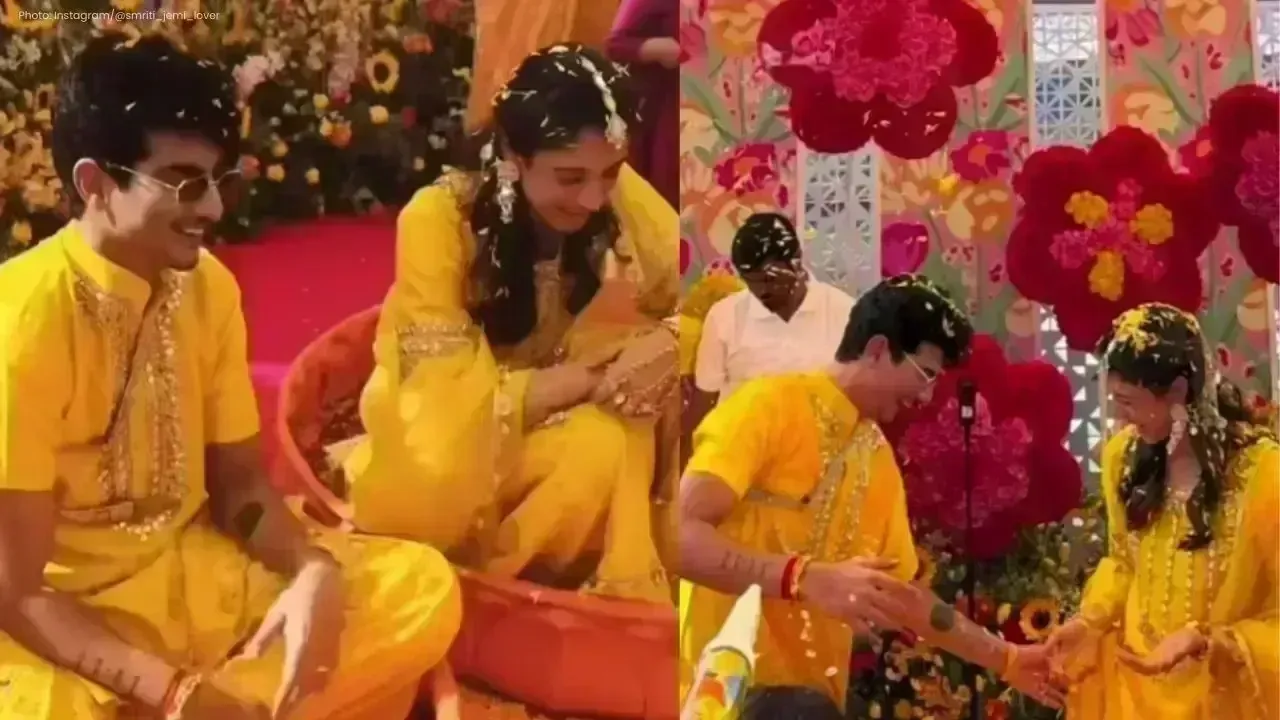 Palash Muchhal & Smriti Mandhana Celebrate Joyous Haldi Ceremony