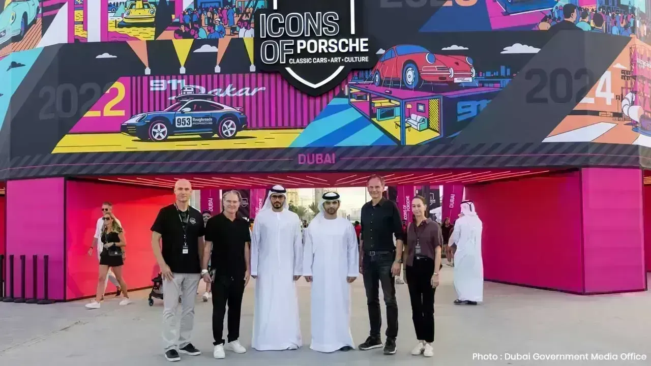 Sheikh Mansoor Visits Dubai's Premier Porsche Festival
