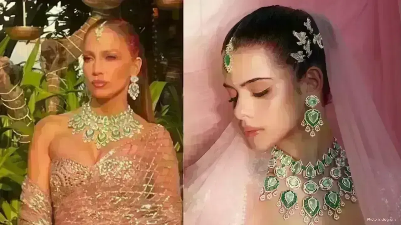 Jennifer Lopez Dazzles in Manish Malhotra Saree at Udaipur Celebration