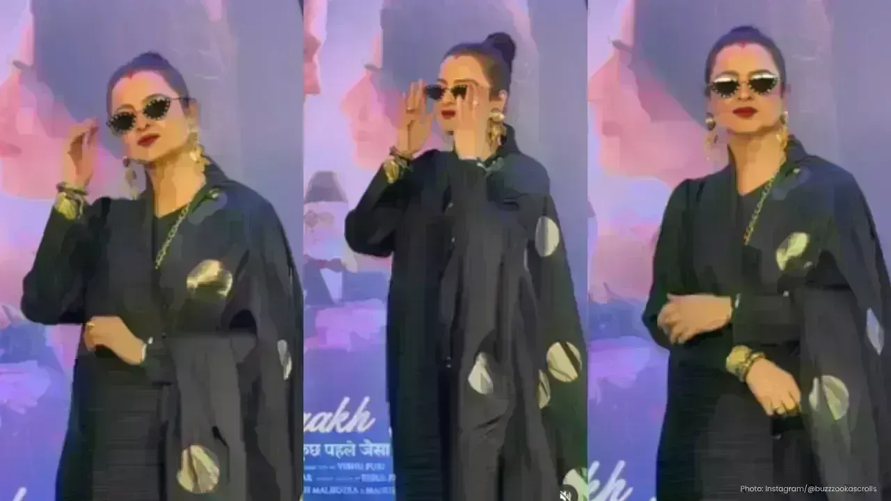 Rekha Captivates at Gustaakh Ishq Premiere in Mumbai