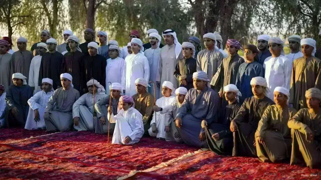 Sheikh Hazza Engages with Sons of Martyrs at Al Fakhr Winter Camp
