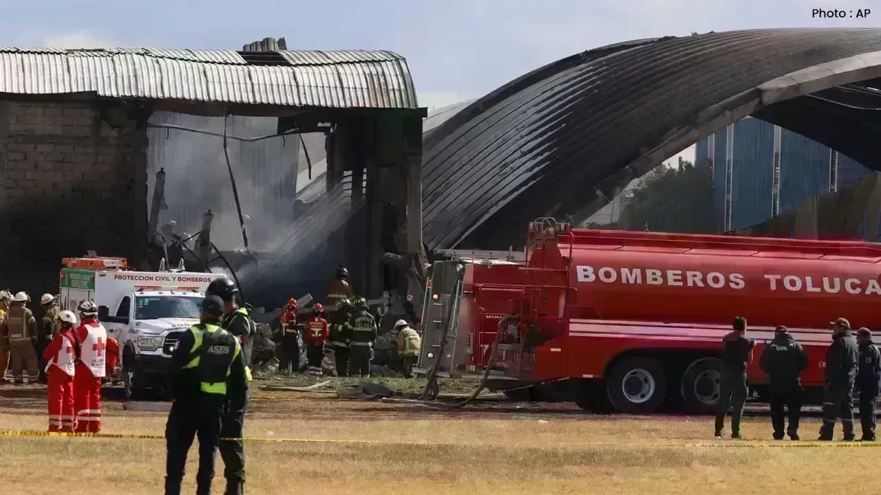 Tragic Plane Crash Claims 7 Lives Near Toluca Airport, Mexico
