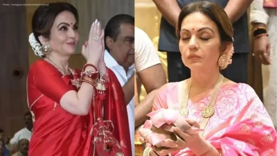 Nita Ambani Captivates in Elegant Red Saree at DAIS Annual Celebration