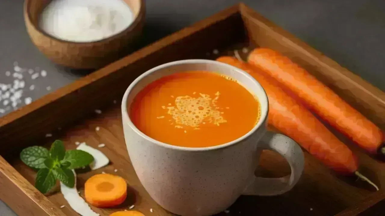 Nutritional Boost: Carrot Juice with Coconut Milk for Digestive Health, Skin Radiance & Natural Energy