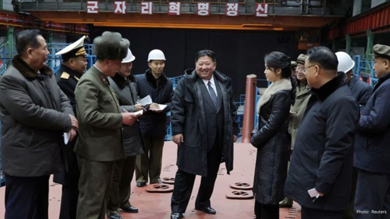 North Korea’s Kim Jong Un Oversees Submarine Construction and Missile Test