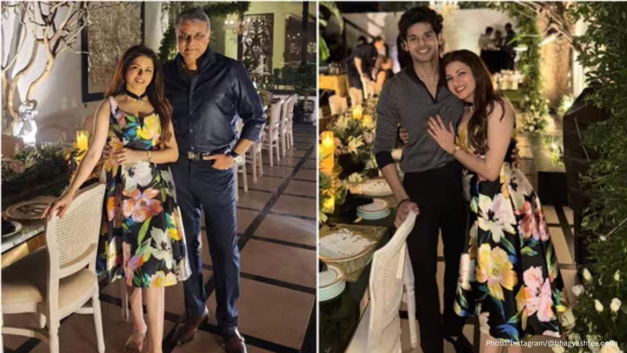 Bhagyashree Rings in New Year at 56, Stuns in Floral Midi Dress with Family