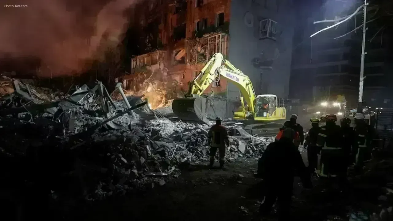 Missile Strike Obliterates Apartment Complex in Kharkiv