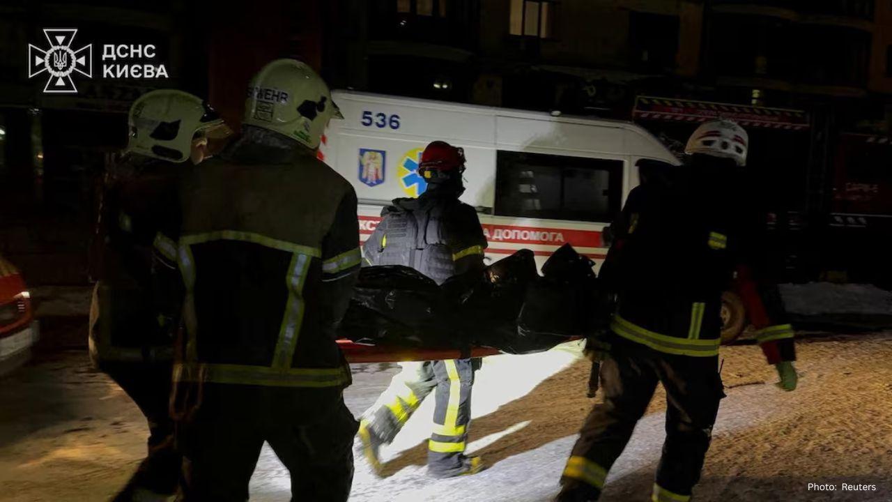 Russian Air Strikes on Kyiv Kill Civilians in First 2026 Attack