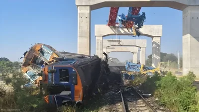 Tragic Train Derailment in Thailand: Crane Collapse Claims 22 Lives