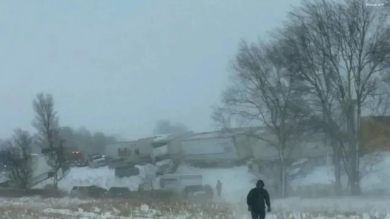 More than 100 vehicles stranded after massive snowstorm crash in Michigan