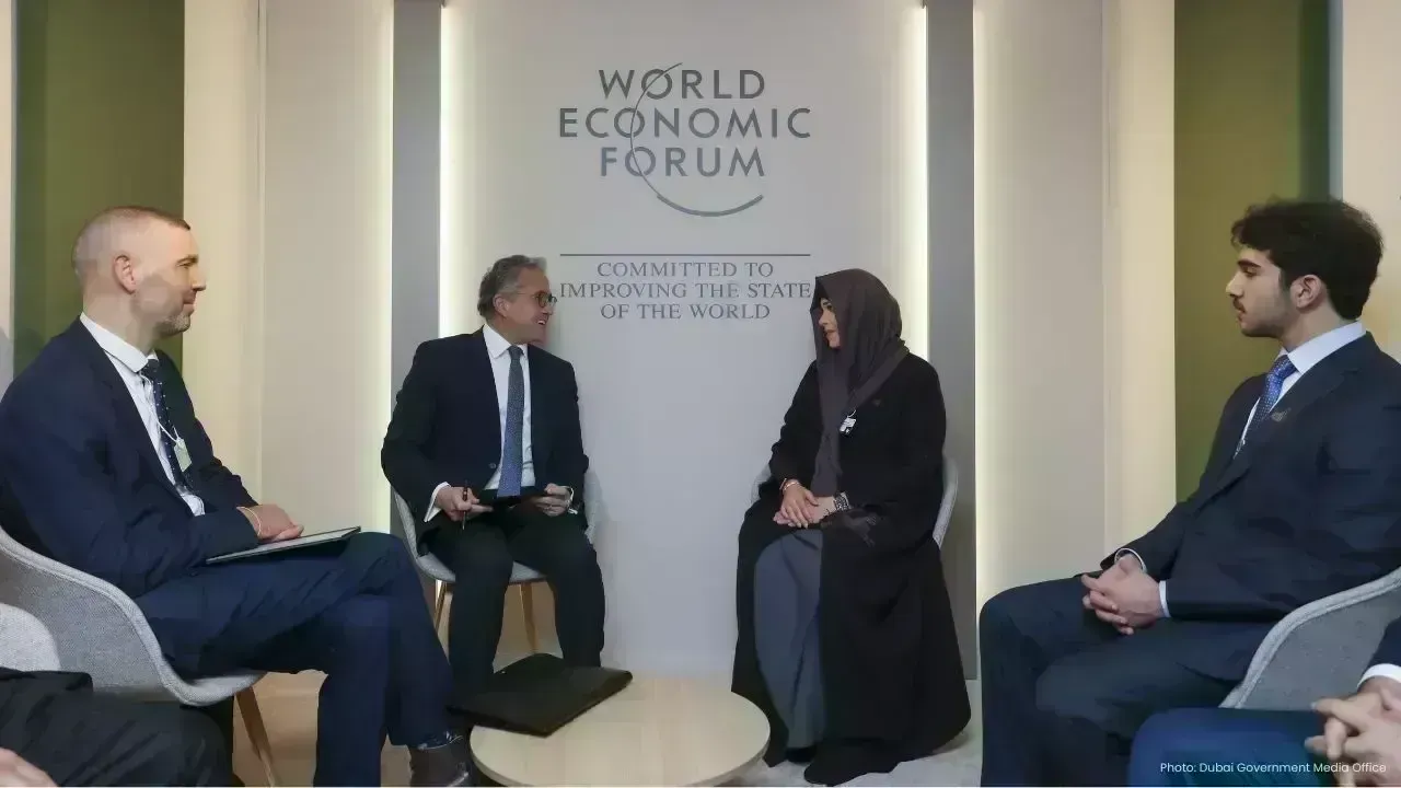 Sheikha Latifa Engages with UNESCO Director at Davos Forum