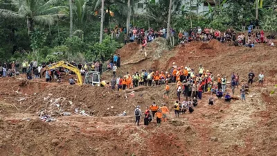 Landslide Disaster in West Java Claims Seven Lives, 82 Missing