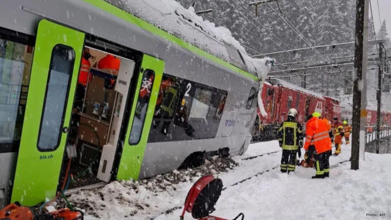 Train Derails in Switzerland Alps After Avalanche, Five Injured