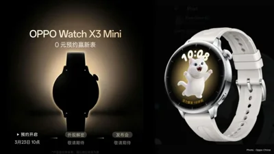 Oppo Watch X3 Mini Leak Reveals Compact Design Ahead of Launch