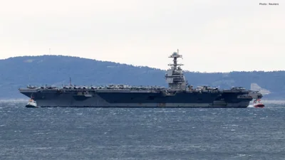 US Aircraft Carrier USS Gerald R. Ford Docks in Croatia for Repairs After Onboard Fire