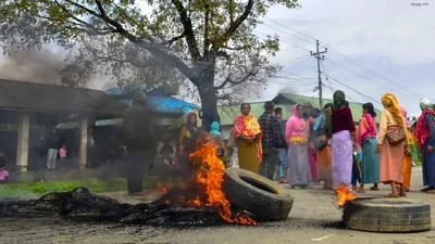Violence Erupts During Torch Rally in Imphal West Amid Restrictions