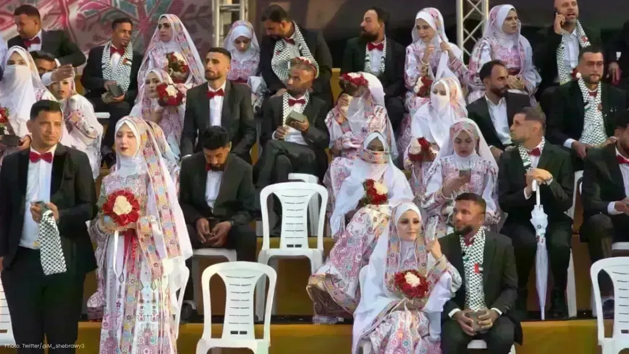 UAE Aids 300 Couples in Gaza's Grand Mass Wedding