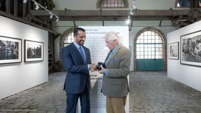 Sheikh Sultan Inaugurates Don McCullin Exhibition in Athens