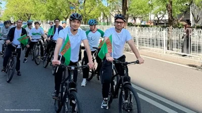 Bicycle Rally in Beijing Fosters Turkmen-China Friendship