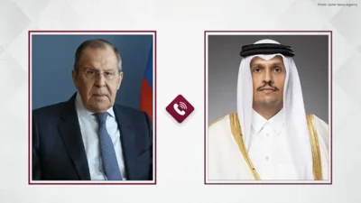 Dialogue Between Qatar PM and Russia's FM on US-Iran Ceasefire