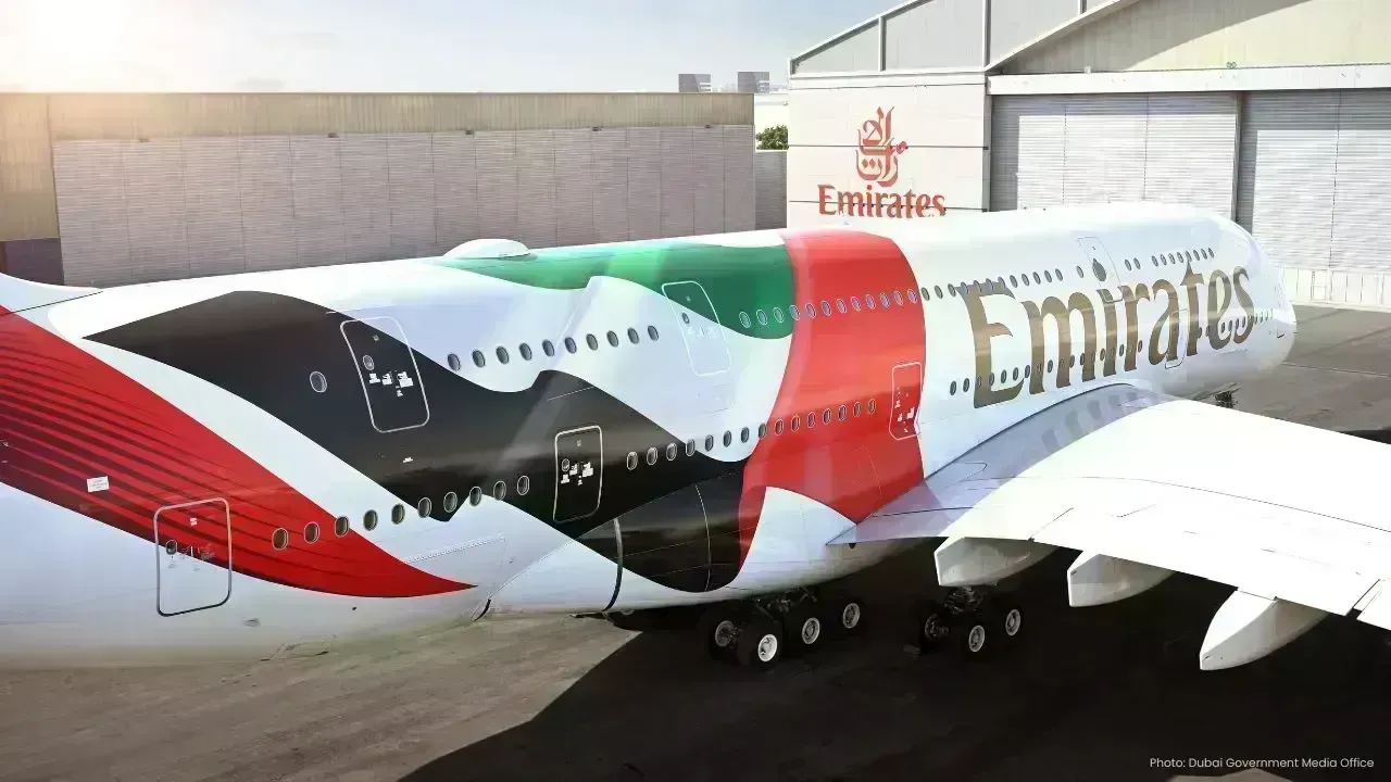 Emirates Introduces Monumental UAE Flag Livery on Airbus A380