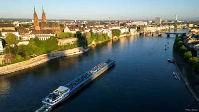 Rhine River Water Levels Rise After Rain in Germany