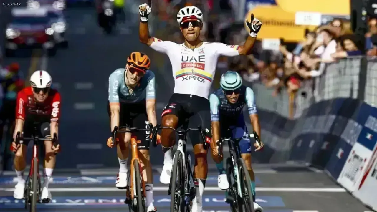 UAE Team Emirates-XRG Celebrates Narváez's Giro Stage 4 Victory