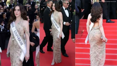 Fatima Bosch Dazzles in Elegant Beige Gown at Cannes 2026