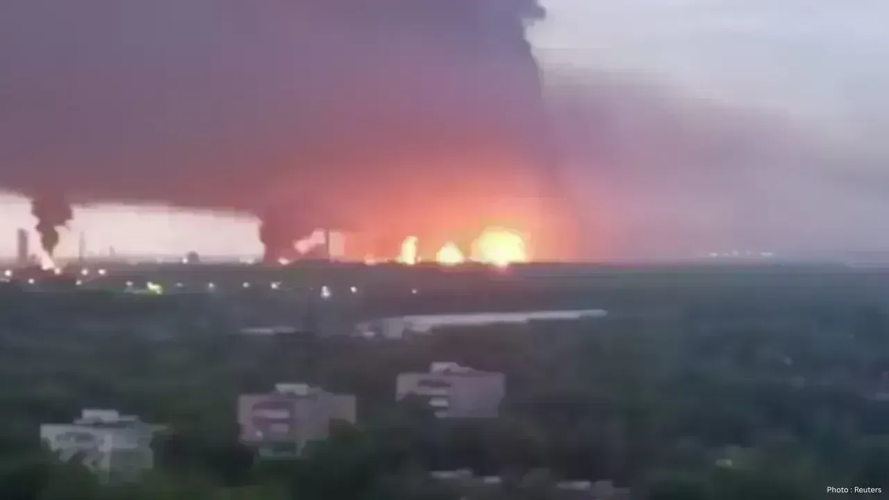 Ukraine Drone Strike Hits Russian Oil Refinery in Ryazan