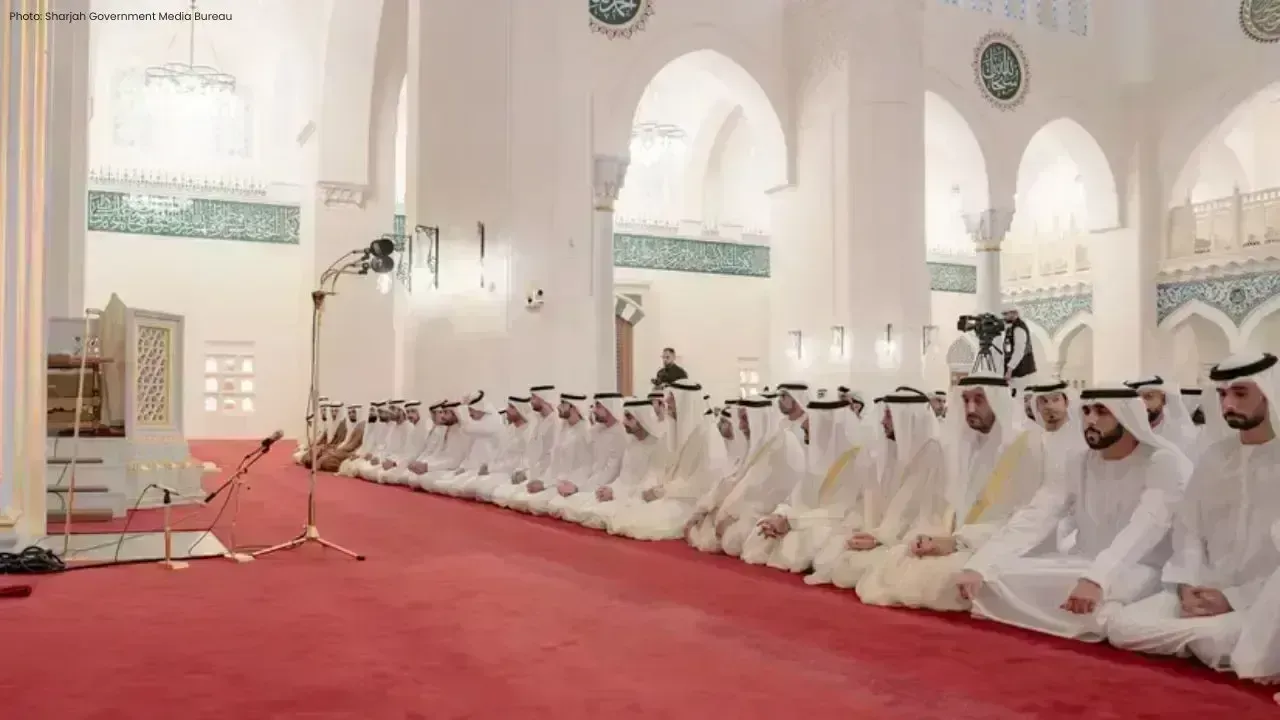 Eid Al Adha Prayer Led by Sharjah's Ruler at Sharjah Mosque