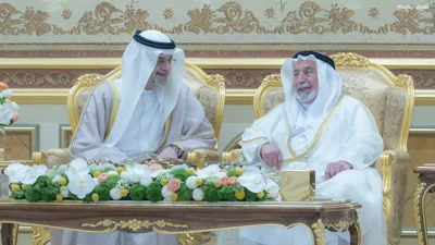 Eid Al Adha Greetings at Al Badi Palace for Sharjah Ruler