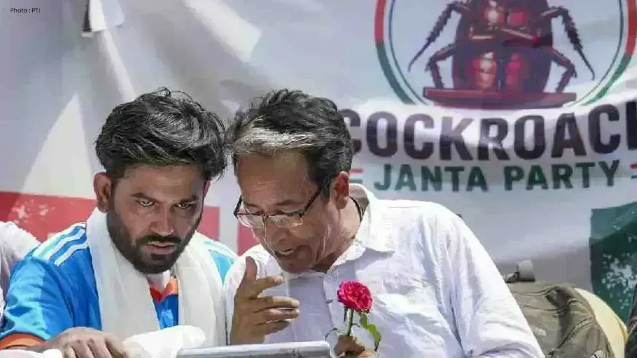 Protests Erupt in Delhi as Sonam Wangchuk Joins Cockroach Janta Party